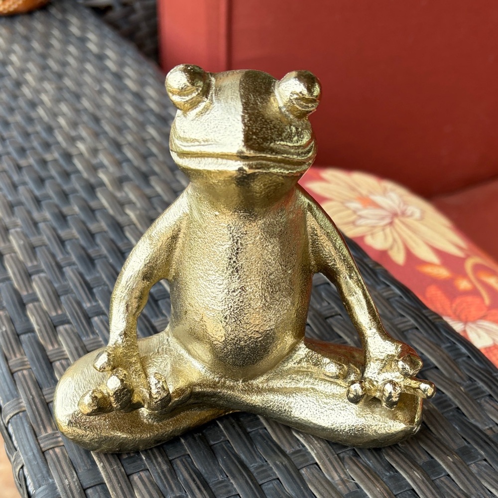 Gold Frog Figurine - Home Accent